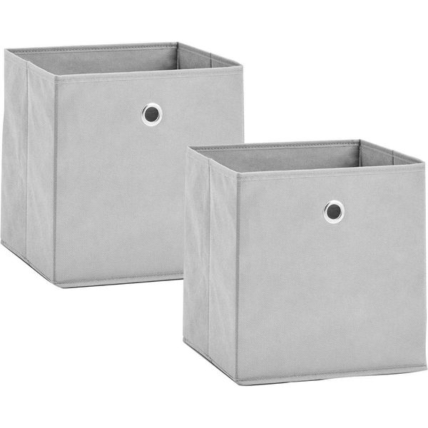 Aufbewahrungsbox zeller Present, Grau, B:28Cm H:28Cm T:28Cm, Vlies, Aufbewahrungsboxen, Aufbewahrungsbox, Faltbar Und Schnell Verstaut-image