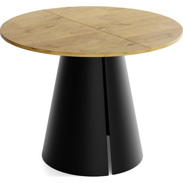 Esstisch Lamio Runder Ausziehbarer, Eiche Hell Braun 100-180/100/76 Cm-image