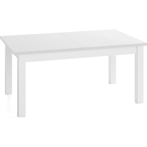 Esstisch Lindberg Weiß Ausziehbar VerläNgerbar Rechteckig, Weiß 140-160/80/77 Cm-image