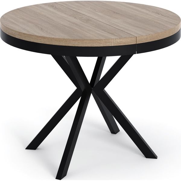 Esstisch Ross Runder Ausziehbarer, Sonoma Eiche 90-170/90/76 Cm-image
