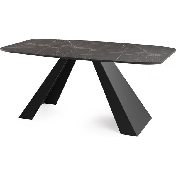 Esstisch Monte Rechteckig Ausziehbar, Marmor Schwarz 160-200/80/76 Cm-image