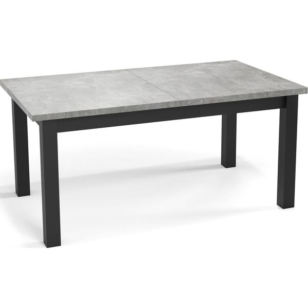 Esstisch Davidof Rechteckig Ausziehbar, Grauer Beton 120-160/80/76 Cm-image