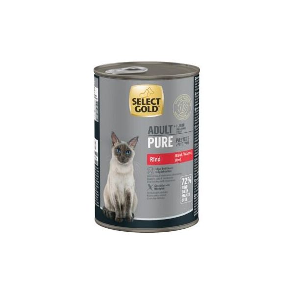 Select Gold Pure BoîTes De PâTéE Chat Adute BœUf 6X400 G-image