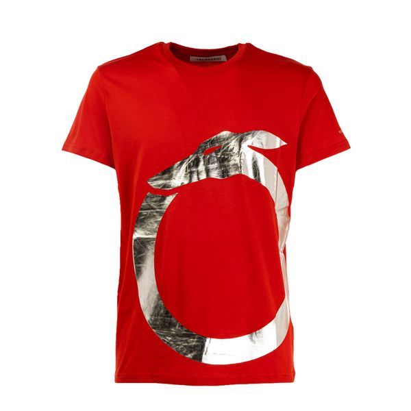 Herren T-Shirt Mit Kurzen ÄRmeln Und Schlichtem Rundhalsausschnitt Mit Druck-image