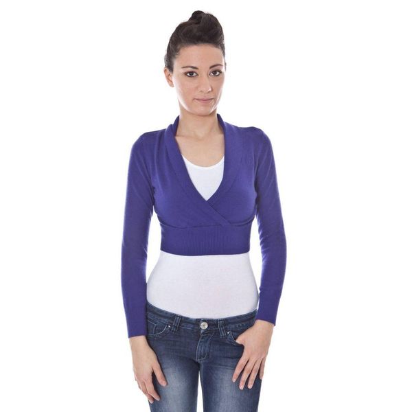 GeküRzter Strickcardigan Mit Langen ÄRmeln Und V-Ausschnitt-image