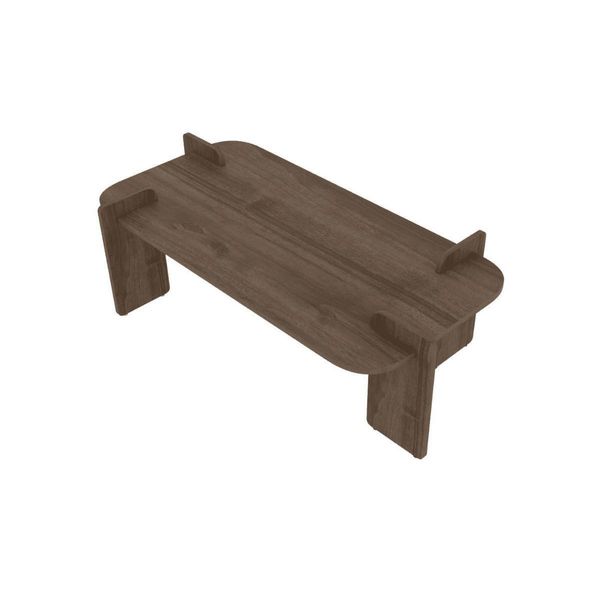 Couchtisch Mit Rechteckiger Tischplatte Und Abgerundeten Kanten 120/60/35 Cm-image