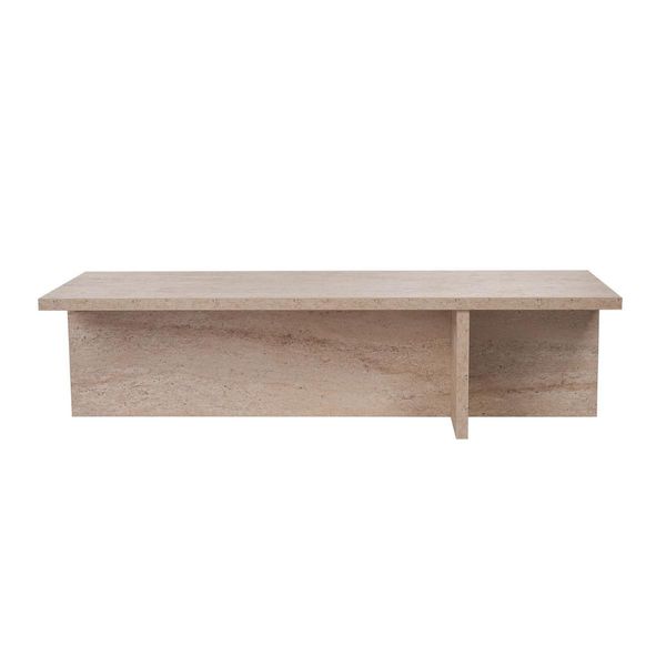 Couchtisch Mit Rechteckiger Platte Und Asymmetrischem Fuß L120 Cm - Harbor-image