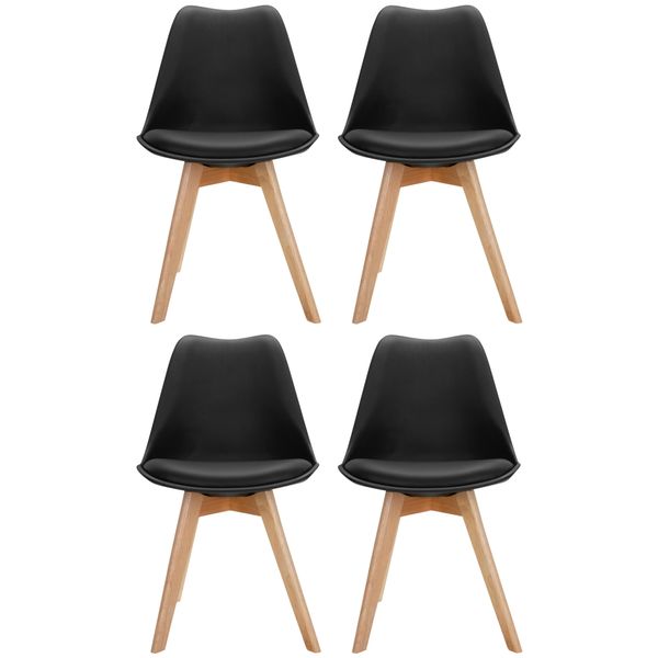 Stuhl-Set Scandi 4Er-Set Schwarz-image