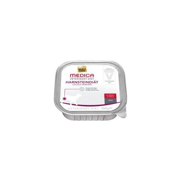Select Gold Medica Calculs Urinaires Struvite Barquettes De PâTéE Chat Adulte BœUf 16X100 G-image