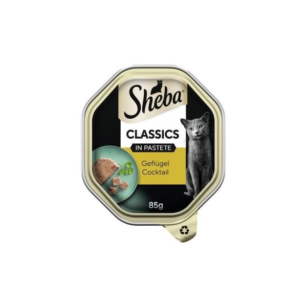 Sheba Classics En PâTé 22X85G Cocktail De Volaille 22X85 G-image