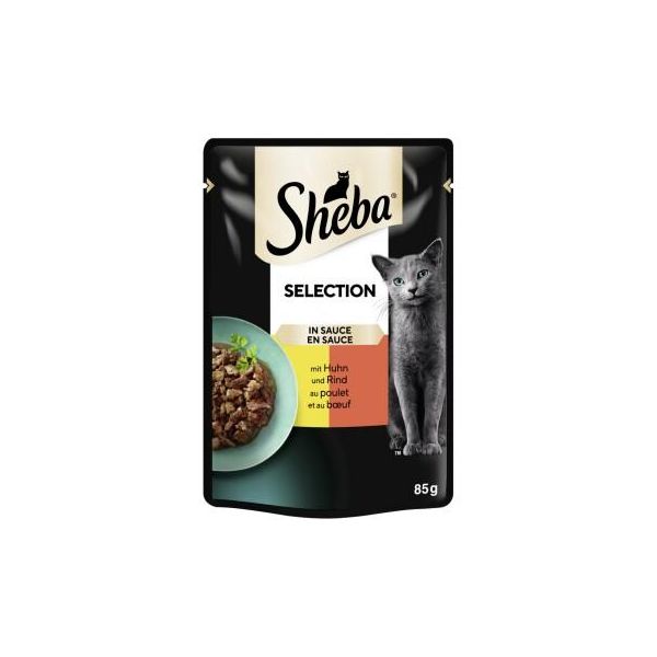 Sheba Selection En Sauce Au Poulet Et Au BœUf 28 X 85 G-image