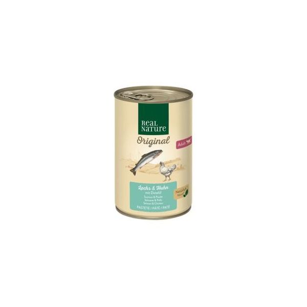 Real Nature Adult Saumon Et Poulet à L’Huile De Chardon 6X400 G-image