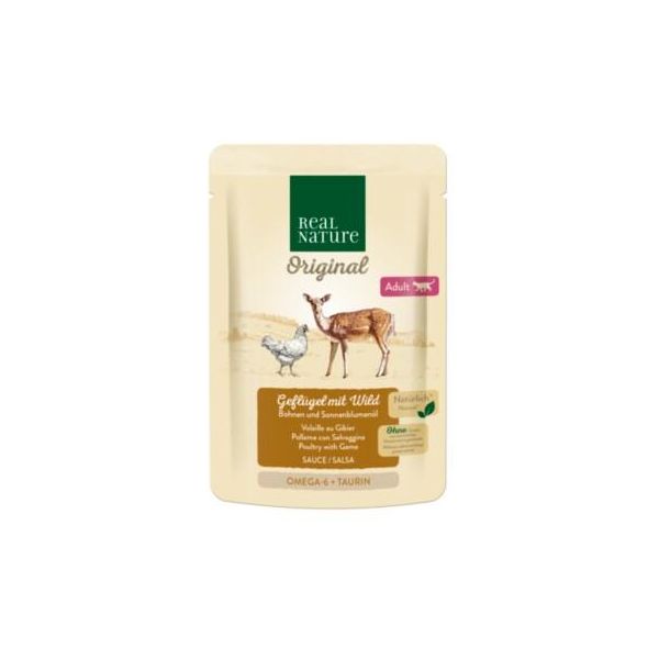 Real Nature Original Nourriture Humide Pour Chat, Adulte Volaille Au Gibier 12X85 G-image