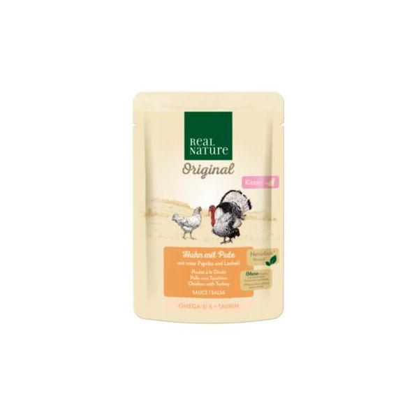 Real Nature Original Nourriture Humide Pour Chaton Poulet Avec Dinde 12X85 G-image