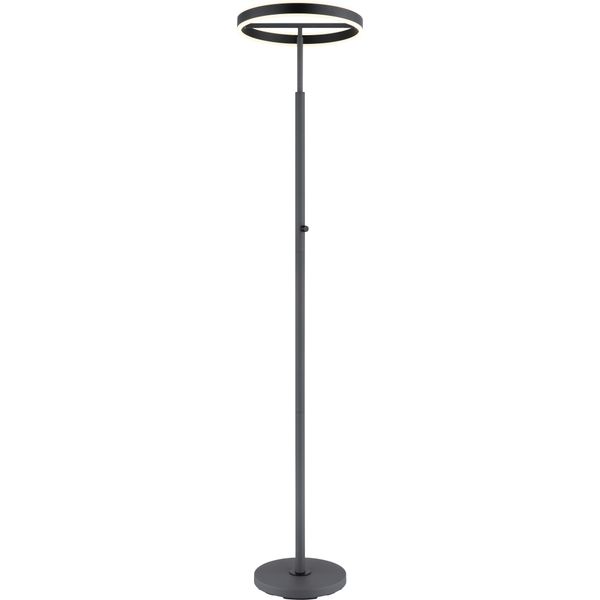 Globo Lighting Deckenfluter "Emanuel", Schwarz (Anthrazit), 1, Ø 40Cm H: 181Cm, 1 Stk., Leuchten, Led Deckenfluter Anthrazit, 4000K, Drehdimmer, Starkes Licht, Deckenfluter-image