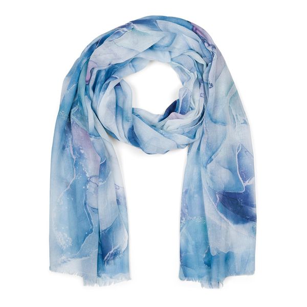 Schal Stylebreaker "Schal Mit Marmor Muster", Damen, Blau, Obermaterial: 100% Viskose Cv., Modisch, ModetüCher Schal-image