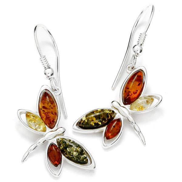 Paar OhrhäNger Ostsee-Schmuck "Ostsee-Schmuck OhrhäNger Schmetterling OhrhäNger Schmetterling", Weiß, Ohrringe, Damen, 38 X 18Mm, Silber 925 (Sterlingsilber)-image