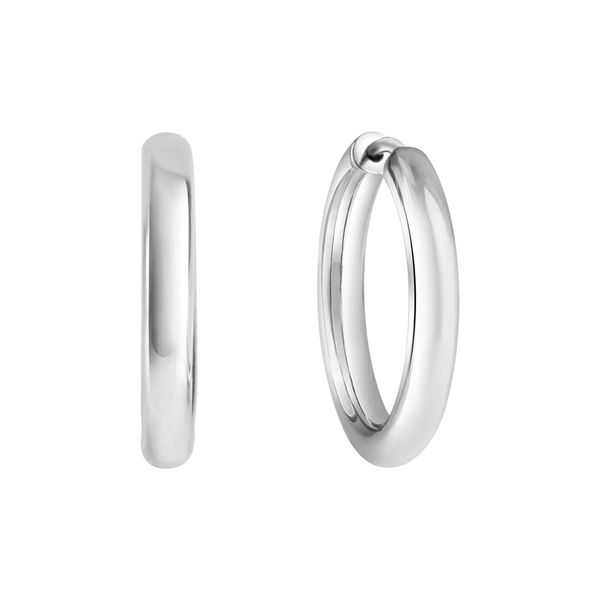 Paar Creolen CaÏ "925/- Sterling Silber Rhodiniert", Weiß, Ohrringe, Damen, One-Size, Silber 925 (Sterlingsilber)-image