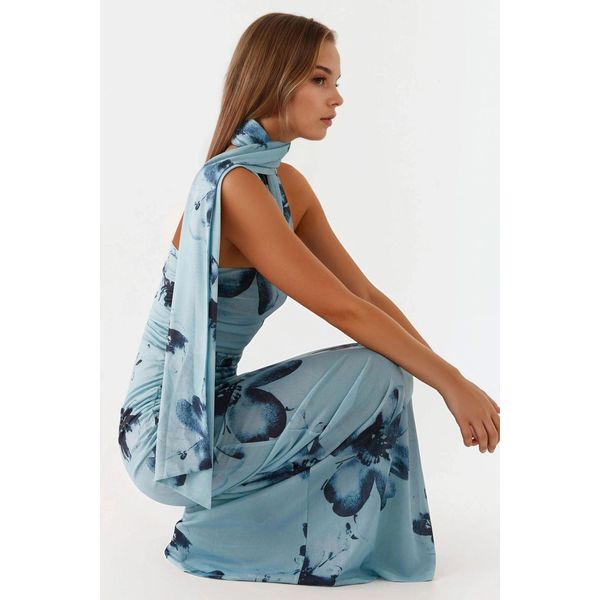 TräGerloses Bedrucktes Bodycon-Maxikleid-image