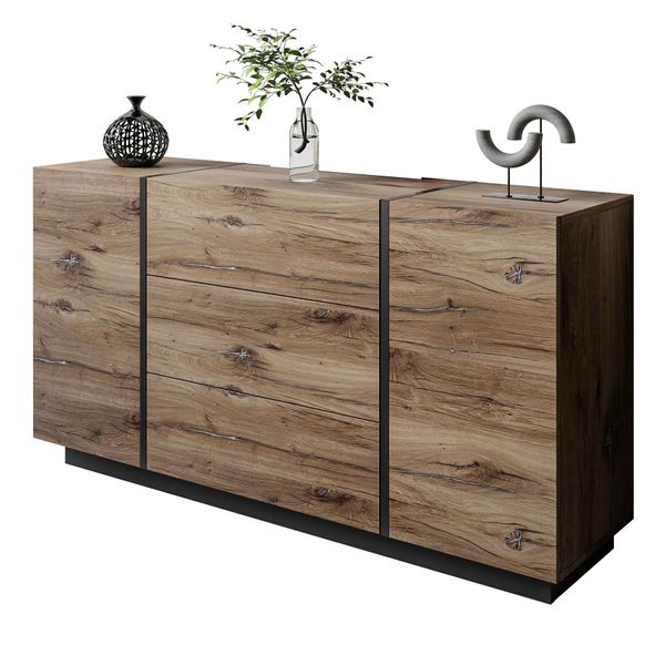Sideboard Mit Schubladen Onyx Loft Push Open-image