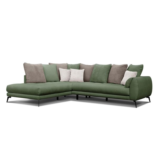Ecksofa Calme 5-Sitzer, Olive Und Beige-image