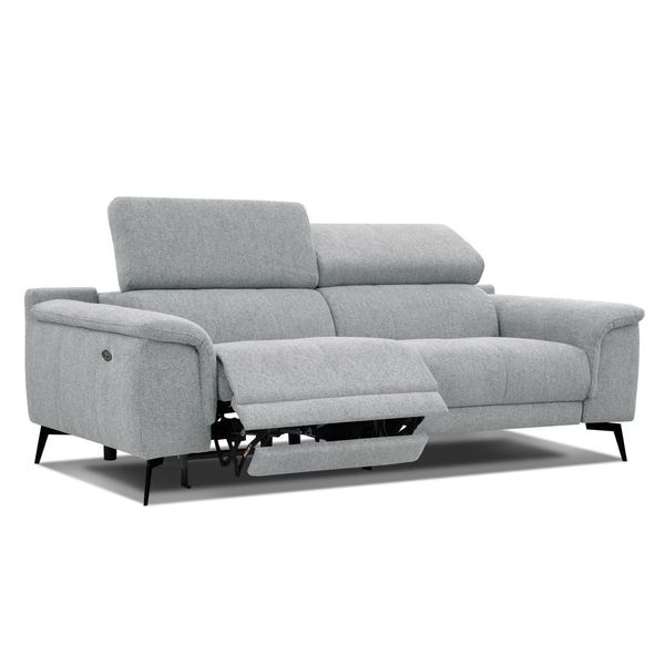 Relaxsofa Fiero 3-Sitzer Mit 1 Relaxfunktion, Silberfarben-image