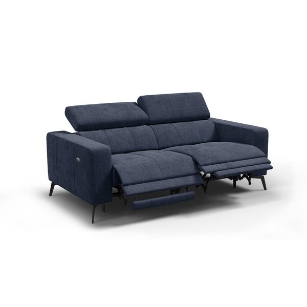 Relaxsofa Morello 3-Sitzer, Marineblau, 2 X Relax Zero Gravity-image