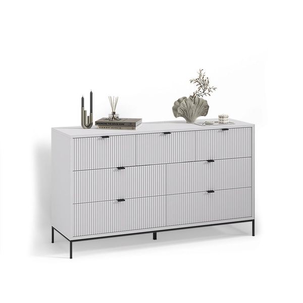 Sideboard Aterno Weiß 42 X 81 Cm Mit 7 Schubladen-image