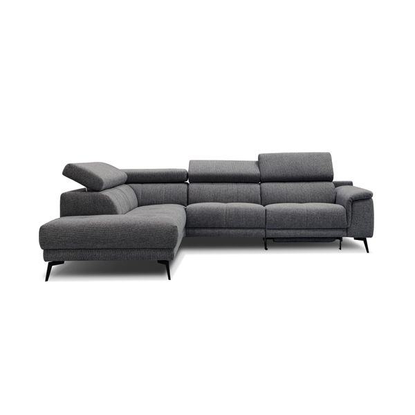 Ecksofa Fiero 5-Sitzer Mit 1 Relaxfunktion, Dunkelgrau-image