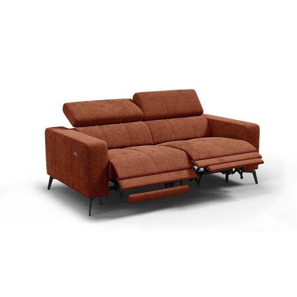 Relaxsofa Morello 3-Sitzer, Rostrot, 2 X Relax Zero Gravity-image