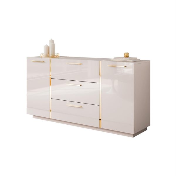 Sideboard Mit Schubladen Onyx Kaschmir Hochglanz-image