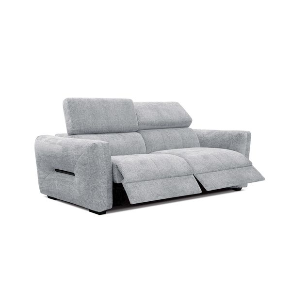 Sofa Calvera 3-Sitzer Mit 2 Relaxfunktionen, Hellgrau-image