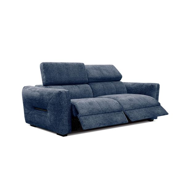 Sofa Calvera 3-Sitzer Mit 2 Relaxfunktionen, Dunkelblau-image