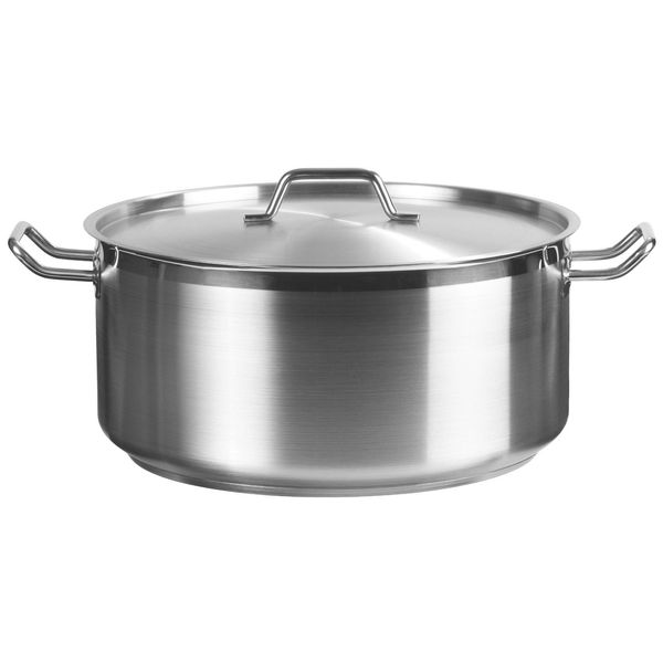 Bratentopf Gsw "Le Chef", Silberfarben, H:24Cm Ø:40Cm, TöPfe, Bratentopf, Topf Mit Deckel Aus Hochwertigem Edelstahl 18/10 In Gastro-QualitäT-image