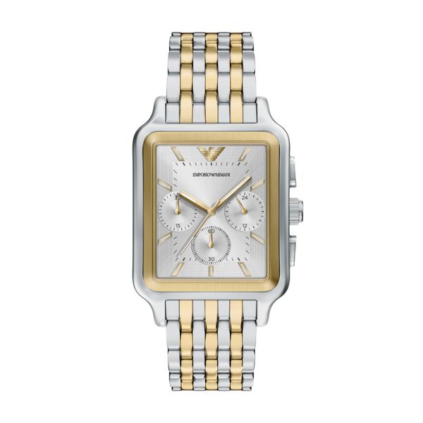 Chronograph Emporio Armani, Gold (Gelbgoldfarben, Edelstahlfarben), Armbanduhren, Herren, Chronograph, Quarzuhr, Armbanduhr, Herrenuhr, Edelstahlarmband, Analog-image