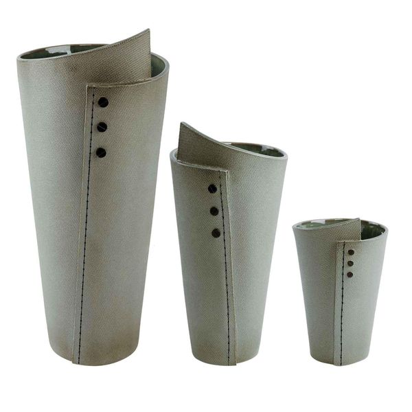 Dekovase Goebel "Vasen Sirikit 19 Cm / 31 Cm / 45 Cm 3Er Set GrüN", GrüN, B:12Cm H:19Cm T:12Cm, Vasen, HandwäSche Wird Empfohlen-image