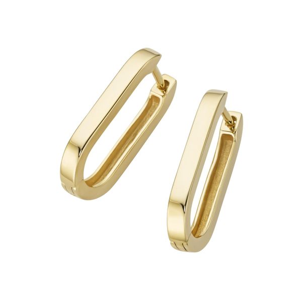 Paar Creolen "Ovale Form, Silber 925", Gold, Giorgio Martello Milano, Ohrringe, Damen, Silber 925 (Sterlingsilber)-image