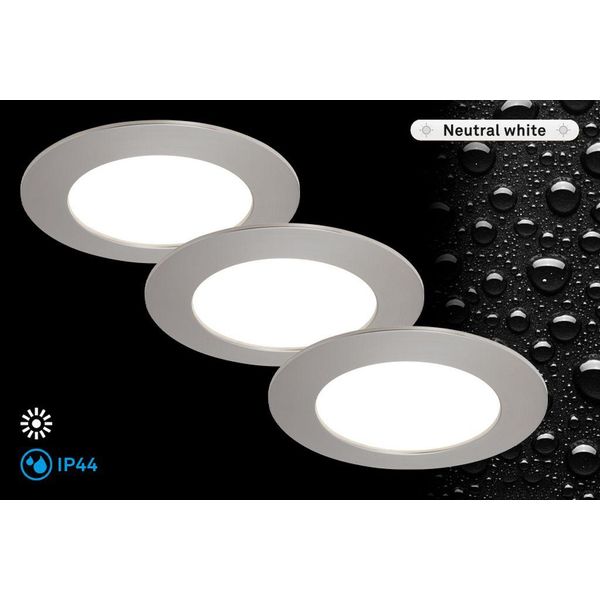 Briloner Leuchten LED Einbauleuchte "Flat In", Silber, Leuchten-image