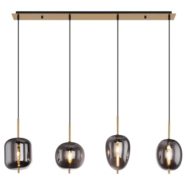 Globo Lighting HäNgeleuchte "Blacky I", Messingfarben, H: 120Cm, 1 Stk., Leuchten, HäNgelampe/Pendelleuchte/HöHe KüRzbar, HäNgeleuchte-image