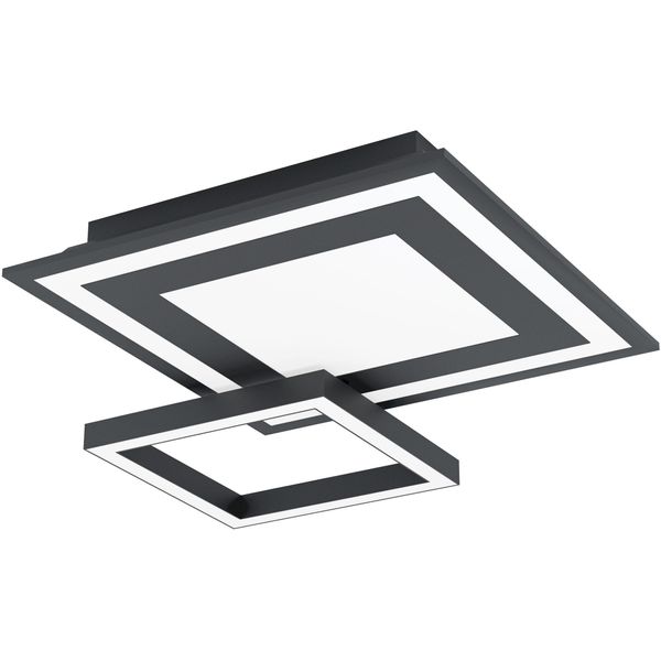 Eglo Deckenleuchte "SAVATARILA-Z", Schwarz, H: 7Cm, 1 Stk., Leuchten, Deckenleuchte Aus Stahl - 2,7W Und 2,7W - Warmweiß - Kaltweiß, Deckenleuchte-image