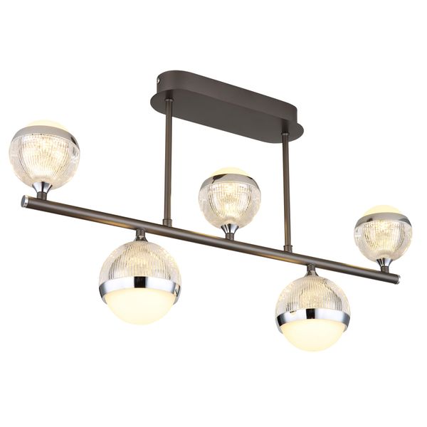 Globo Lighting Led Deckenleuchte "Untsy", Silber (Titanfarben GebüRstet), 1 Stk., Leuchten, Deckenlampe/Wohnzimmer/Schlafzimmer/Modern, Led Deckenleuchte-image