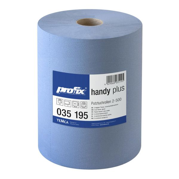 Putztuch Profix Handy Plus L.380Xb360Mm Blau,2Lagig 500 Tü./Rl. (035195)-image
