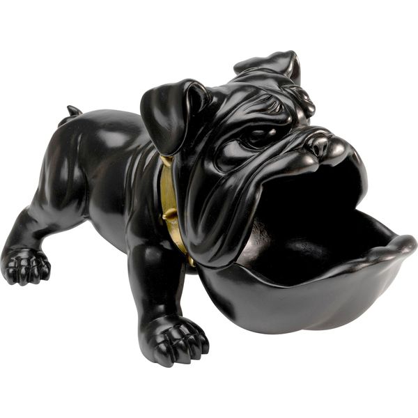 Dekofigur Kare Design "Hungry Dog Schwarz 37Cm", Schwarz, B:37Cm H:21Cm T:22Cm, Polyresin, Dekofiguren-image