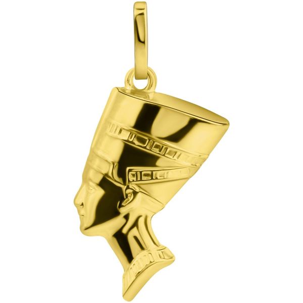 KettenanhäNger Firetti "Schmuck Geschenk Gold 375 Halsschmuck AnhäNger Nofretete", Gold (Gelbgoldfarben), SchmuckanhäNger, Damen, Gelbgold 375, 0,57 G, KettenanhäNger-image