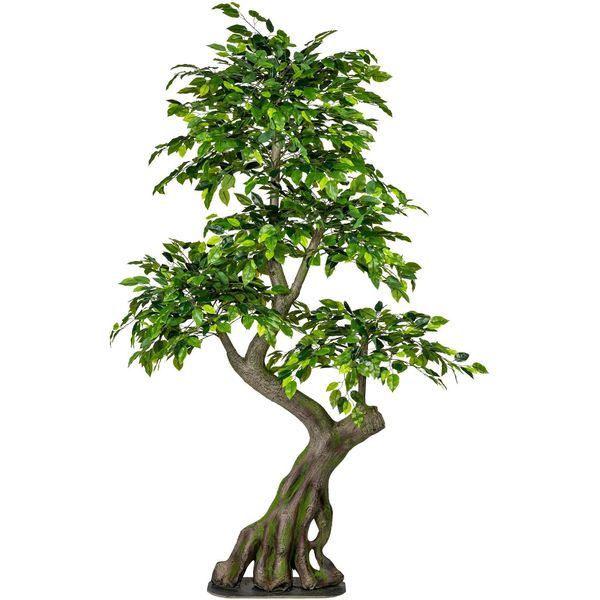 Kunstbaum Creativ Green "Ficus Benjamini", GrüN, B:80Cm H:170Cm, Kunststoff, Kunstpflanzen-image