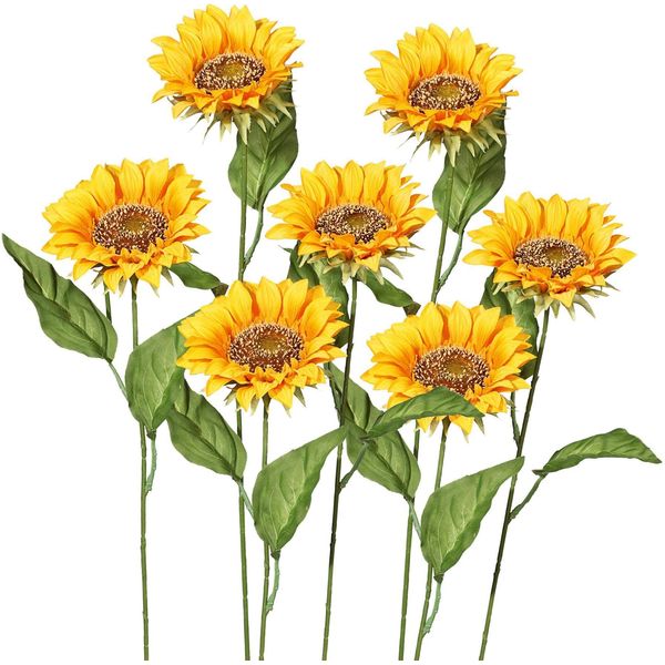 Kunstblume Creativ Green, Gelb, H:66Cm, Kunststoff, Polyester, Kunstpflanzen, 7Er Set-image