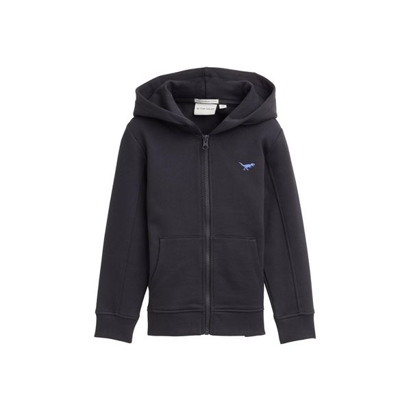 Tom Tailor Jungen Hoodie Sweatjacke Mit Stickerei, Grau, Uni, Gr. 92/98-image