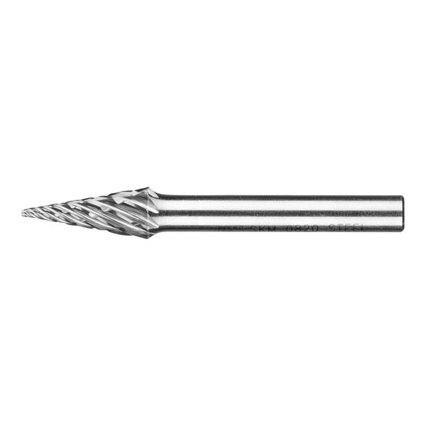 Pferd Tools Hartmetall HochleistungsfräSstift Steel Spitzkegel Skm Ø 08X20Mm Schaft-Ø 6 Mm FüR Stahl (21115087)-image