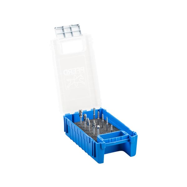 Pferd Tools Hartmetall HochleistungskleinfräSstift Set 1603 Alu 10-Tlg. Ø 6/3Mm Schaft-Ø 3Mm Alu/Ne-Metalle (21901603)-image