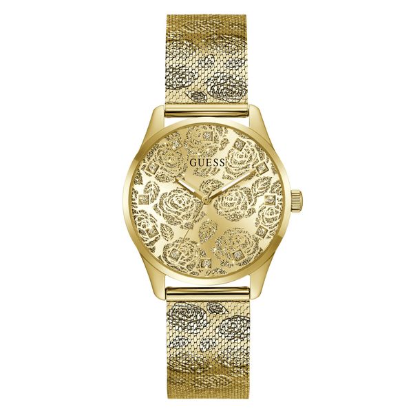 Quarzuhr Guess "Calla", Goldfarben, Armbanduhren, Damen, Quarzuhr, Armbanduhr, Damenuhr, Edelstahlarmband, Analog-image